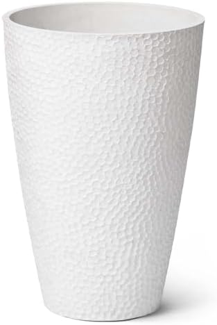LA JOLIE MUSE Tall White Planter for Indoor Plants,20 Inch Tall Round Planter, Modern Flower Pot Containers,Large Decorative Tree Plant Pot,1 Pack by LaJol%C3%ADeMuse