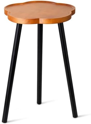 KINNARY Plant Stand Indoor, Wood Plant Table Plant Holder with Raised Design,Heavy Duty Metal Flower Pot Stand, Mid Century Modern Home Decor Small Side End Table（Clr.2-Flower 20" H） by KINNARY