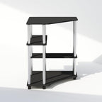 Furinno Turn-N-Tube Storage Shelves, 4-Tier Corner Shelf, Toolless Assembly Display Rack, Corner Bookshelf for Small Space, for Organization and Storage, Living Room, Home Office, Americano - Image 4
