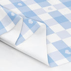 Erosebridal Plaid Fabric By The Yard, Heart Shaped Check Upholstery Fabric for Chairs, Cute Lattice Decorative Fabric, DIY Art Fabric, Clothing Gift Waterproof Fabric, Blue White, 5 Yards - Image 6