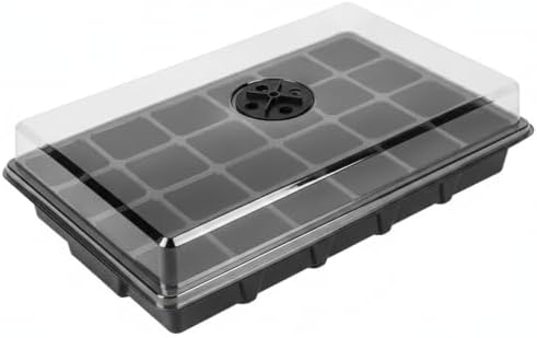 Durable PP Plastic Seedling Tray with Clear Humidity Dome, Propagation Box for Indoor Plant Germination and Cuttings by Unknown