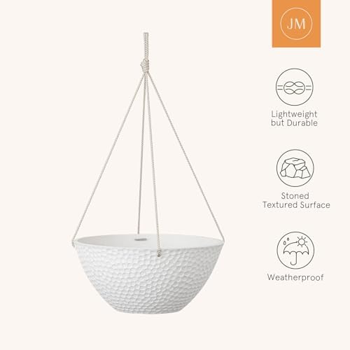 LA JOLIE MUSE Large Hanging Planters for Outdoor Plants, Set of 2 13.2 Inch - Image 7