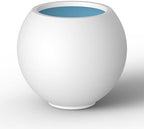 Kante Accent Round Sphere White Concrete Planter 19.3" Dia, Outdoor by Unknown