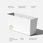Veradek Pure Series Midori Planter - Wide Outdoor Planter - Image 2