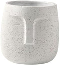 Abstract Face Flower Pot with Hole, Ceramic Planter for Plants by Unknown