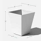 Veradek Pure Series Nobleton Planter - Tapered Square Outdoor Planter - Image 2