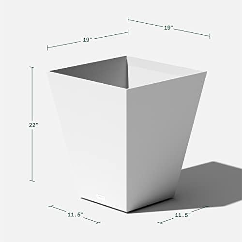 Veradek Pure Series Nobleton Planter - Tapered Square Outdoor Planter - Image 2