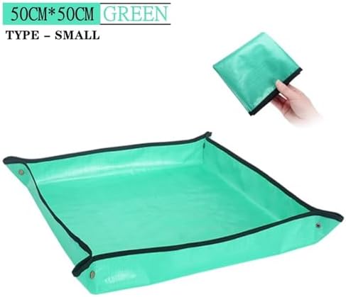 2 PCS Waterproof Gardening Planting Mat, Succulent Repotting Transplanting for Garden Plant Flower Pot Potting Plants Pad for Garden(PE Green 50x50CM) - Image 2