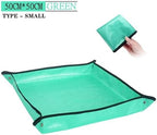 2 PCS Waterproof Gardening Planting Mat, Succulent Repotting Transplanting for Garden Plant Flower Pot Potting Plants Pad for Garden(PE Green 50x50CM) - Image 2
