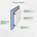 FRESH SPEED Self-Watering Wall Planters with 8-Hole Grow Sponges Blue Frame - Image 6