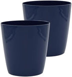 The HC Companies Aria Round Self-Watering Pot - Lightweight Plastic Planter for Herbs & More - Durable Plant Pots for Indoor Plants & Outdoor Plants (12" Sapphire Blue, Pack of 2) by TheHCCompanies