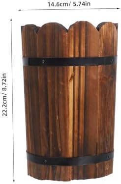 GALPADA Wooden Planter for and Vegetables Natural Wood Flower Pot for Indoor and Outdoor Home Decoration Container for Patio and Balcony - Image 2