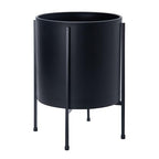 D'vine Dev Plastic Planter Pot with Metal Stand, Black, 12 in, 55-D-B-3 by DvineDevPlanterPotsandStand