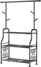 GIOTORENT Plant Stand Indoor, 3-Tier Heavy Duty Metal Shelf for Patio & Indoor, Tall Plant Holds 14+ Plants with 5 Hooks, Rust-Proof Plant Holder for Garden, Balcony, Living Room, Black - Image 7