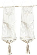 Hanging Planters Baskets, 41in Large Wall Flower Pot Holder，2 Pack Cotton Rope Macrame Plant Hanger with Hooks, for Indoor Outside Balcony Decoration(Style-D,2pack) by Unknown