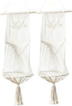 Hanging Planters Baskets, 41in Large Wall Flower Pot Holder，2 Pack Cotton Rope Macrame Plant Hanger with Hooks, for Indoor Outside Balcony Decoration(Style-D,2pack) by Unknown