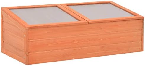 Greenhouse Wood 39.4"x19.7"x13.4",Wood Cold Frame Greenhouse,Garden Portable Mini Greenhouse Cabinet, Raised Flower Planter Shelf Protection for Outdoor Indoor Use by ZQQLVOO