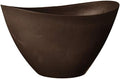 Arcadia Garden Products PSW Pot Collection YB41C Plastic/Stone/Wood Composite Curved Planter Pot – No Drainage Hole (Drillable), for Indoor and Outdoor Plants and Gardens, 16-inch, Chocolate by PSW