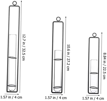 Abaodam Xmas Wall Hanging Propagation Station 3pcs Iron and Glass Tubes - Image 2