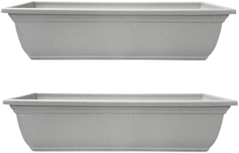 The HC Companies Mojave Window Planter Box, 24 Inch, Granite, 2-Pack by TheHCCompanies
