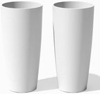 Veradek Mason Series Vega Planter - Tall Round Outdoor Planter with Shelf by VeradekOutdoor