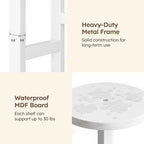 Homsorout Plant Stand Indoor with Grow Light, 5-Tiered Tall Plant Stand Indoor, Metal Plant Shelf with Adjustable Light, Ideal for Living Room, Garden, Round Patio white - Image 5
