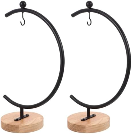 2pcs Hanging Hook Stand Black Iron for Glass Globe Ornaments by GLSTOY