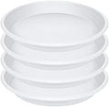 4 Pack of 16 inch Plant Saucer, Large Plant Tray, Heavy Sturdy Plant Drainage Tray for Indoors, Bird Bath Bowls, Sturdy 18 inch Plastic Pot Tray for Planter (White) by Unknown