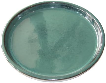 Ceramic Plant Saucer, 11.4 inch, Forest Green by krayceSerenya