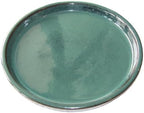 Ceramic Plant Saucer, 11.4 inch, Forest Green by krayceSerenya