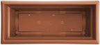 Bloem Veranda 26" Plastic Rectangular Deck Box Planter - UV-Resistant, Indoor/Outdoor, Terra Cotta, 2-Pack - Image 7