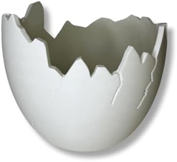 Chatelet Dinosaur Egg Shell Planter | Paintable Cracked Egg Plant Pot for Indoor & Outdoor Use | Succulent, Flower, Herb & Vegetable Planter | Decorative Garden Pot | Made in USA (Large White) - Image 6