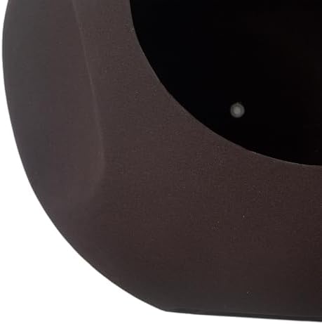 FAB HAB Gaia Handmade Sphere Metal Planter in Mocha Charcoal – Indoor/Outdoor, Lightweight with Drainage Hole - Image 4