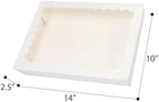 qiqee Auto-pop Up White Cookie Box with Window 14x10x2.5 inch 24Pcs Bakery Pastry Macaron Bakery Box For Packaging (Pack of 2) - Image 6