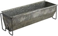 Creative Co-Op Metal Trough Container with Distressed Zinc Finish by Unknown
