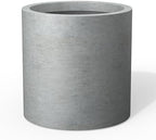 Kante Modern Home Minimalist 15.8" Tall Pale Gray Concrete Cylinder Planter by Unknown