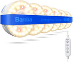 Barrina OG09 Puck Grow Light, 54W(6 x 9W), 660nm Red LEDs, Timer, 4 Packs by Barrina