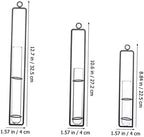 Kisangel Xmas 3pcs Glass Propagation Tubes Wall Hanging Iron Vase - Image 2