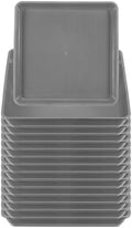 PATIKIL Plant Saucer Tray, 15 Pack 12 Inch Plastic Square Plant Saucer Flower Planter Drip Tray for Indoors Outdoors Patio Balcony, Dark Gray by PATIKIL