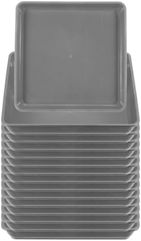 PATIKIL Plant Saucer Tray, 15 Pack 12 Inch Plastic Square Plant Saucer Flower Planter Drip Tray for Indoors Outdoors Patio Balcony, Dark Gray by PATIKIL