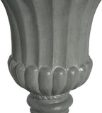 Large Gray Urn Planter Outdoor, 26-inch Tall Magnesium Oxide Pedestal Planter for Garden, Patio, or Porch - Weather- & No Assembly Required - Image 4