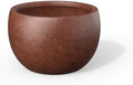 Kante Rusty Concrete Planter 19.9" Dia All-Weather Round Large Pot by Unknown