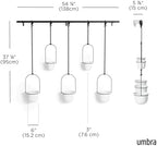 Umbra Triflora Hanging Planter, Set of 5, White (Pack of 3) - Image 3