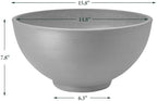 PSW Pot Collection 15x8 inch Plastic/Stone/Wood Composite Square Planter – No Drainage Hole (Drillable), Simplicity Bowl, Dark Charcoal - Image 4