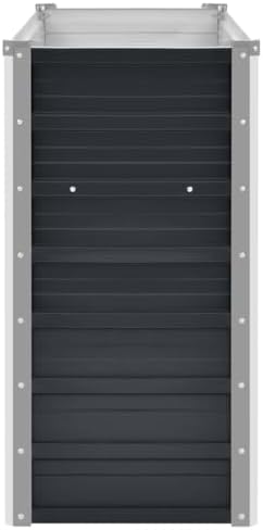 vidaXL Garden Raised Bed Anthracite 39.4"x15.7"x30.3" Galvanized Steel - Image 7