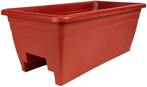 The HC Companies Deck Rail Deck Rail Planter Box, 24 Inch, Clay, 1-Pack by TheHCCompanies
