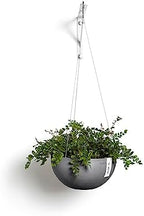 Ecopots Hanging Brussels Round Planter, Slate Grey, 10.5" - Image 3