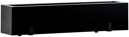 Windowbox 42 Inch Modern Black Fiberglass Planter by Unknown