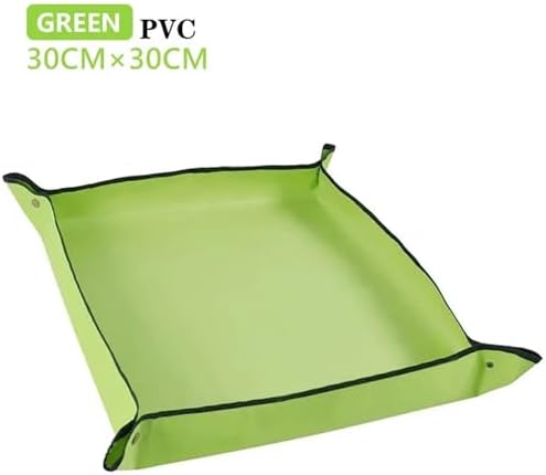2 PCS Repotting Mat for Indoor Plant Transplanting Control Mess,Waterproof Succulent Pot Square Planting Tray Soil for Plants Transplanting(Green,30x30CM) - Image 2