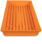 SUNPACK 10" x 20" Mega Plastic Seed Starting Tray, Orange, 2.5" - No Drainage Holes, Ideal for Greenhouses or Indoor Gardening - Made of Thick, Strong Plastic by SUNPACK